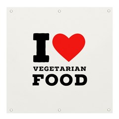 I Love Vegetarian Food Banner And Sign 4  X 4  by ilovewhateva