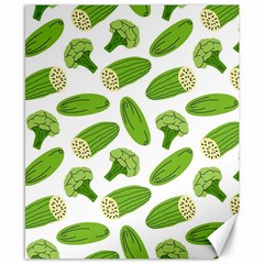 Vegetable Pattern With Composition Broccoli Canvas 8  X 10  by Grandong