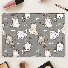 Cute Cat Pattern Cartoon Cosmetic Bag (xxl) by Cowasu