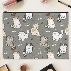 Cute Cat Pattern Cartoon Cosmetic Bag (xxxl) by Cowasu