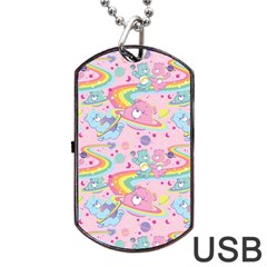 Bears Kawaii Pattern Dog Tag Usb Flash (two Sides) by Cowasu