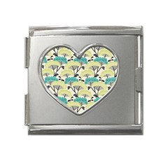 Flora Nature Color Japanese Patterns Mega Link Heart Italian Charm (18mm) by Cowasu