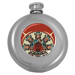 Skull Grateful Dead Phone Gratefuldead Round Hip Flask (5 Oz) by Cowasu