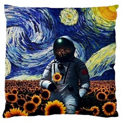 Starry Surreal Psychedelic Astronaut Space Large Cushion Case (one Side) by Cowasu