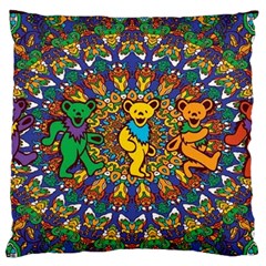 Grateful Dead Pattern Standard Premium Plush Fleece Cushion Case (two Sides) by Cowasu