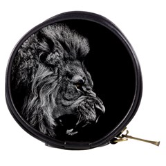 Angry Lion Black And White Mini Makeup Bag by Cowasu