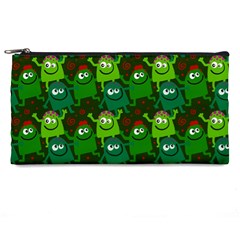 Green Monster Cartoon Seamless Tile Abstract Pencil Case by Bangk1t