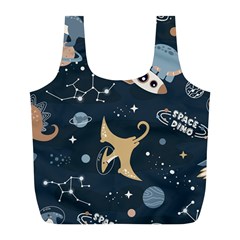 Space Theme Art Pattern Design Wallpaper Full Print Recycle Bag (l) by Ndabl3x