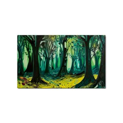 Ai Generated Trees Forest Mystical Forest Nature Art Sticker (rectangular) by Ndabl3x