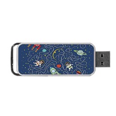 Cat Cosmos Cosmonaut Rocket Portable Usb Flash (two Sides) by Cowasu