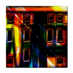 Architecture City Homes Window Tile Coaster by Amaryn4rt