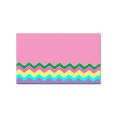 Easter Chevron Pattern Stripes Sticker Rectangular (10 Pack) by Amaryn4rt