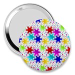 Snowflake Pattern Repeated 3  Handbag Mirrors Front