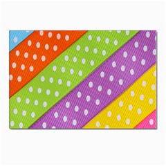 Colorful Easter Ribbon Background Postcards 5  X 7  (pkg Of 10) by Simbadda