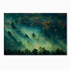 Green Tree Forest Jungle Nature Landscape Postcards 5  X 7  (pkg Of 10) by Ravend