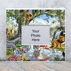 Beautiful Jungle Animals White Wall Photo Frame 5  X 7  by Ravend