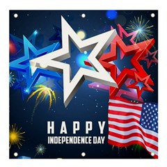 4th Of July Happy Usa Independence Day Banner And Sign 4  X 4  by Ravend