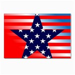 Patriotic american usa design red Postcards 5  x 7  (Pkg of 10) Front