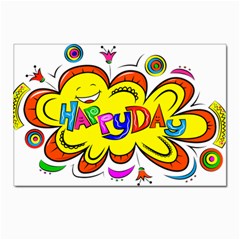 Happy Happiness Child Smile Joy Postcard 4 x 6  (pkg Of 10) by Celenk