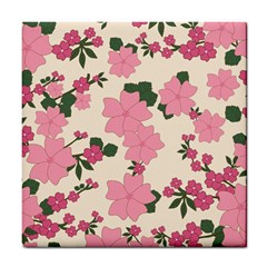 Floral Vintage Flowers Tile Coaster by Dutashop