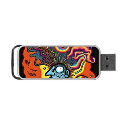 Hippie Rainbow Psychedelic Colorful Portable Usb Flash (one Side) by uniart180623