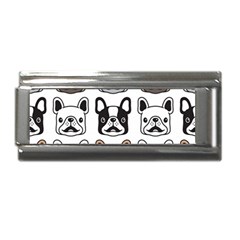 Dog-french-bulldog-seamless-pattern-face-head Superlink Italian Charm (9mm) by uniart180623