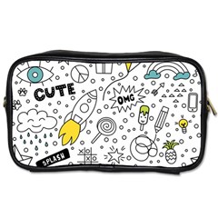 Set-cute-colorful-doodle-hand-drawing Toiletries Bag (one Side) by uniart180623