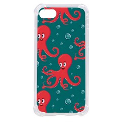 Cute-smiling-red-octopus-swimming-underwater Iphone Se by uniart180623