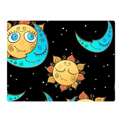 Seamless-pattern-with-sun-moon-children Two Sides Premium Plush Fleece Blanket (mini) by uniart180623