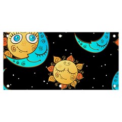 Seamless-pattern-with-sun-moon-children Banner And Sign 6  X 3  by uniart180623