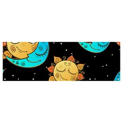 Seamless-pattern-with-sun-moon-children Banner And Sign 12  X 4  by uniart180623