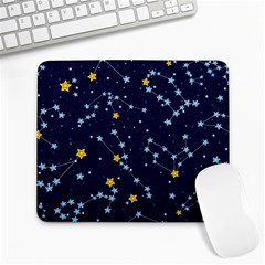 Seamless-pattern-with-cartoon-zodiac-constellations-starry-sky Large Mousepad by uniart180623