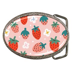 Strawberry-seamless-pattern Belt Buckles by uniart180623