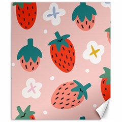 Strawberry-seamless-pattern Canvas 8  X 10  by uniart180623