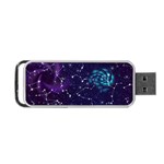 Realistic-night-sky-poster-with-constellations Portable USB Flash (One Side) Front