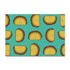 Taco-drawing-background-mexican-fast-food-pattern Sticker A4 (10 Pack) by uniart180623