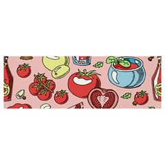 Tomato-seamless-pattern-juicy-tomatoes-food-sauce-ketchup-soup-paste-with-fresh-red-vegetables Banner And Sign 12  X 4  by uniart180623