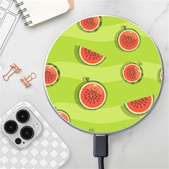 Seamless-background-with-watermelon-slices Wireless Fast Charger(white) by uniart180623