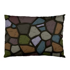 Cartoon-colored-stone-seamless-background-texture-pattern - Pillow Case (two Sides) by uniart180623