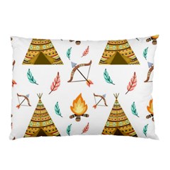 Cute-cartoon-native-american-seamless-pattern Pillow Case by uniart180623