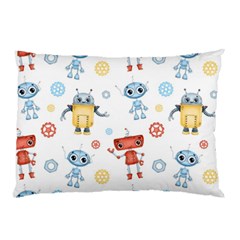 Cute-cartoon-robots-seamless-pattern Pillow Case by uniart180623