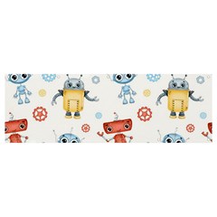 Cute-cartoon-robots-seamless-pattern Banner And Sign 12  X 4  by uniart180623