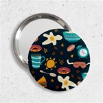 Seamless-pattern-with-breakfast-symbols-morning-coffee 2.25  Handbag Mirrors Front