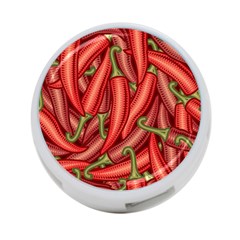 Seamless-chili-pepper-pattern 4-port Usb Hub (two Sides) by uniart180623