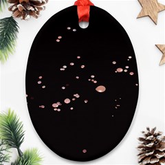 Abstract Rose Gold Glitter Background Oval Ornament (two Sides) by artworkshop