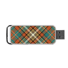 Tartan-scotland-seamless-plaid-pattern-vector-retro-background-fabric-vintage-check-color-square-geo Portable Usb Flash (two Sides) by uniart180623