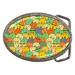 Seamless Pattern With Doodle Bunny Belt Buckles by uniart180623