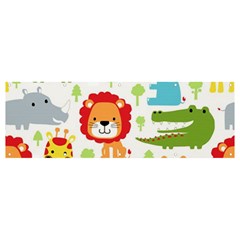 Seamless-pattern-vector-with-animals-cartoon Banner And Sign 12  X 4  by uniart180623