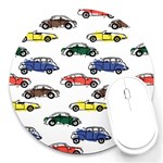 Cars-pattern Round Mousepad Front