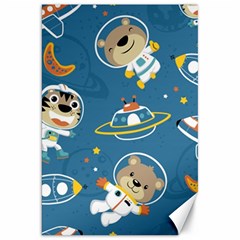 Seamless-pattern-funny-astronaut-outer-space-transportation Canvas 20  X 30  by uniart180623